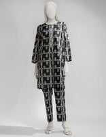 BLACK LAWN PRINTED KURTA