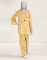LEMON PRINTED LAWN KURTA