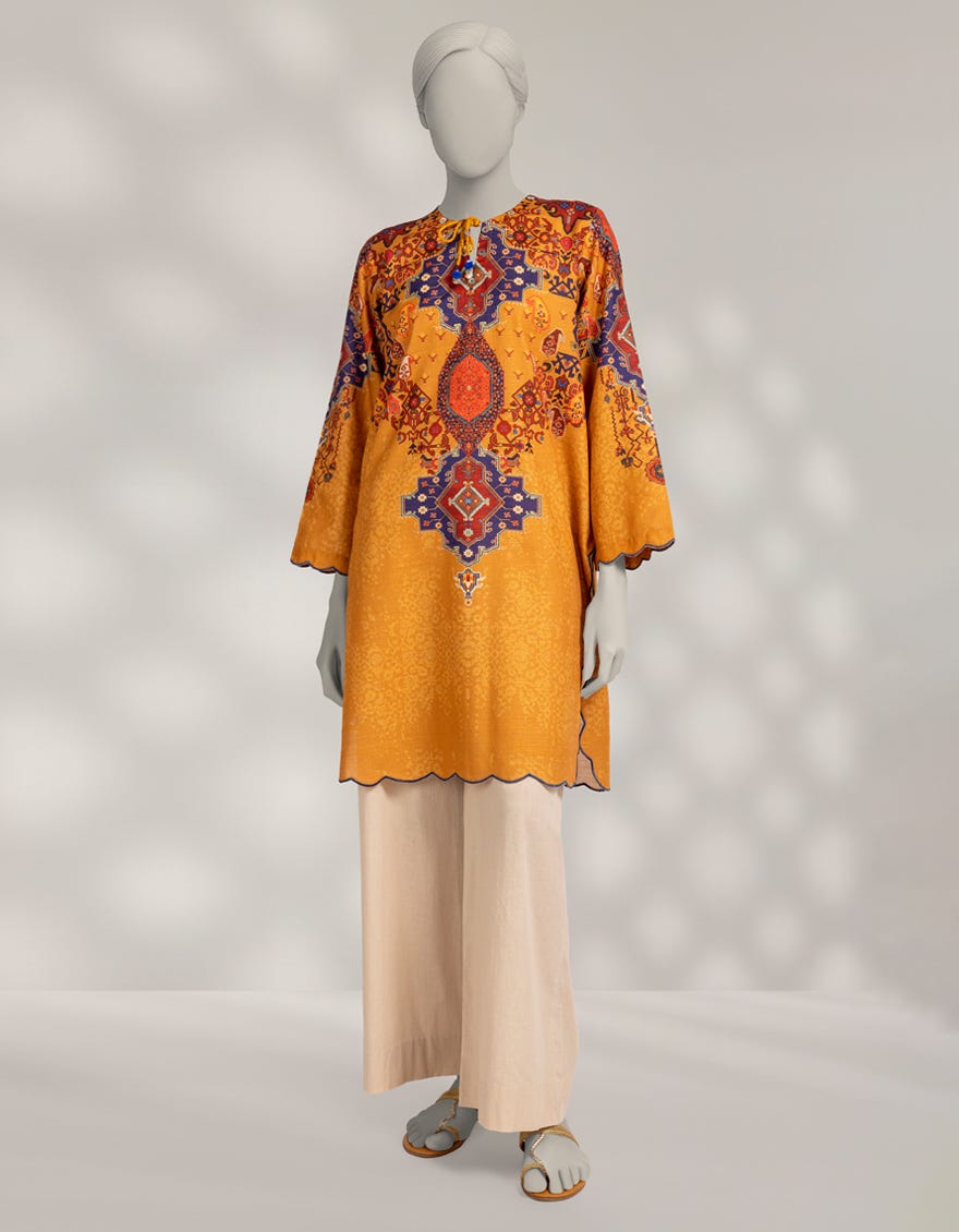 CHROME KHADDAR DIGITAL PRINTED KURTA