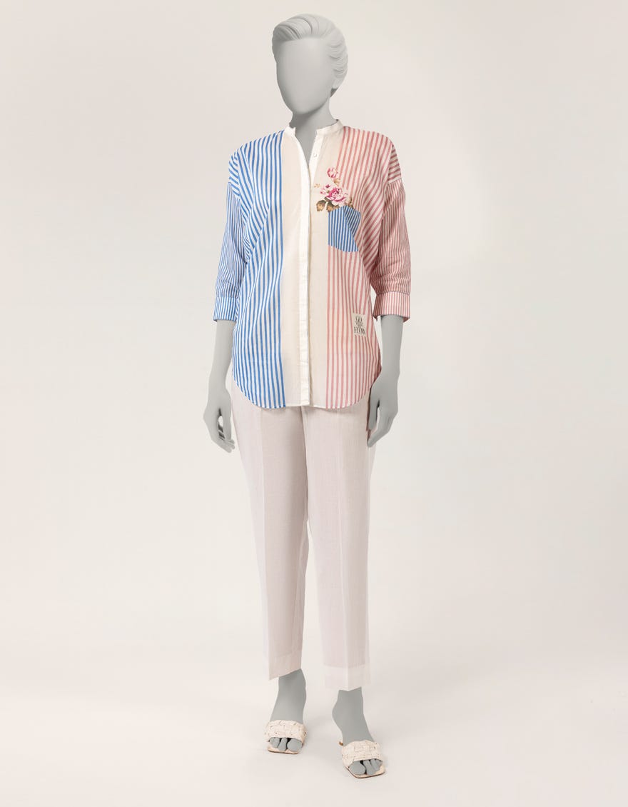 OFF WHITE LAWN DIGITAL PRINTED KURTA