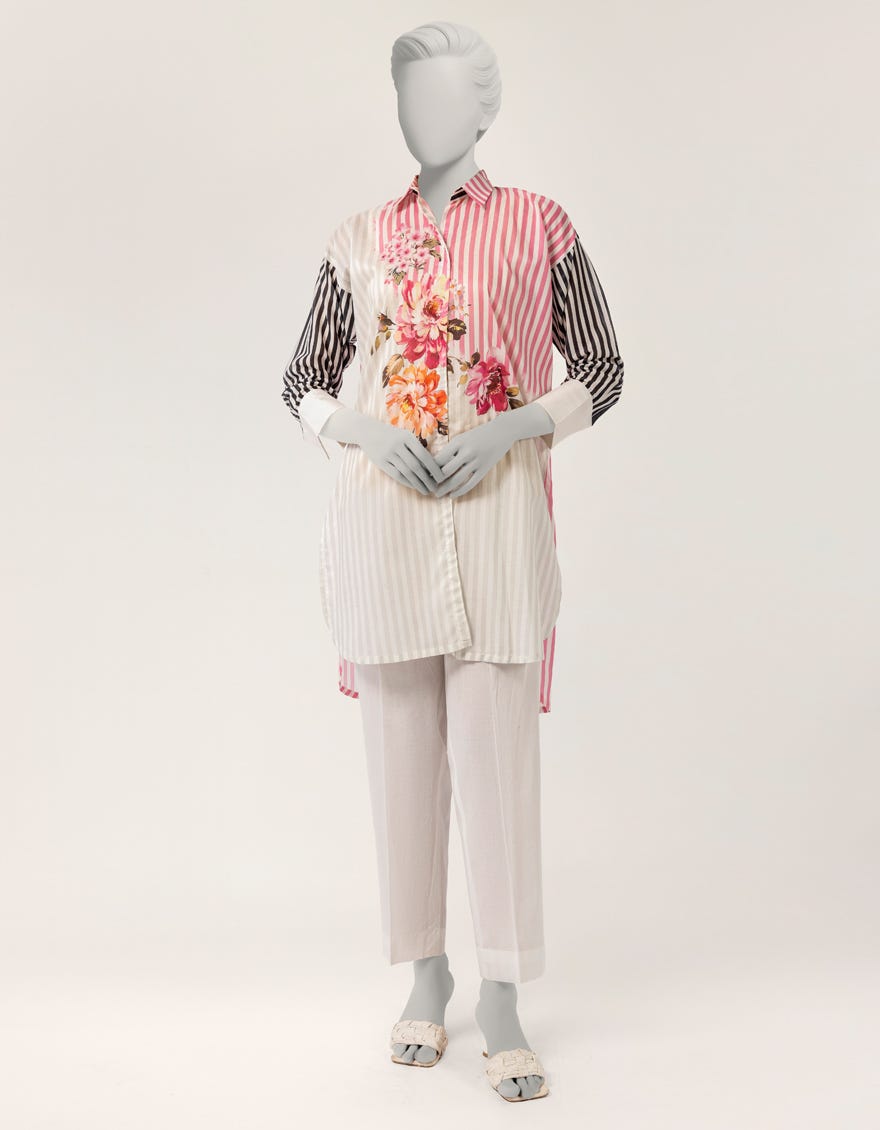 PINK LAWN DIGITAL PRINTED KURTA
