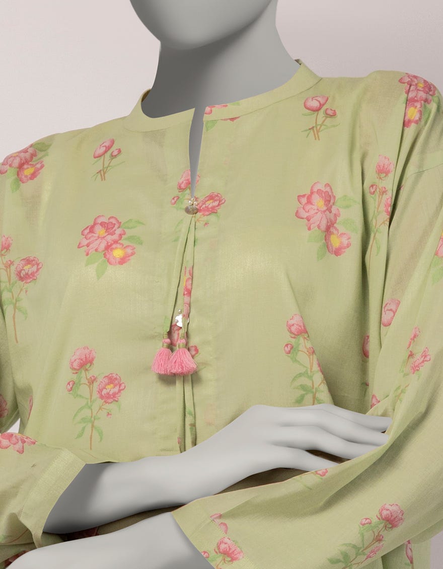 GREEN LAWN EMBROIDERED KURTA