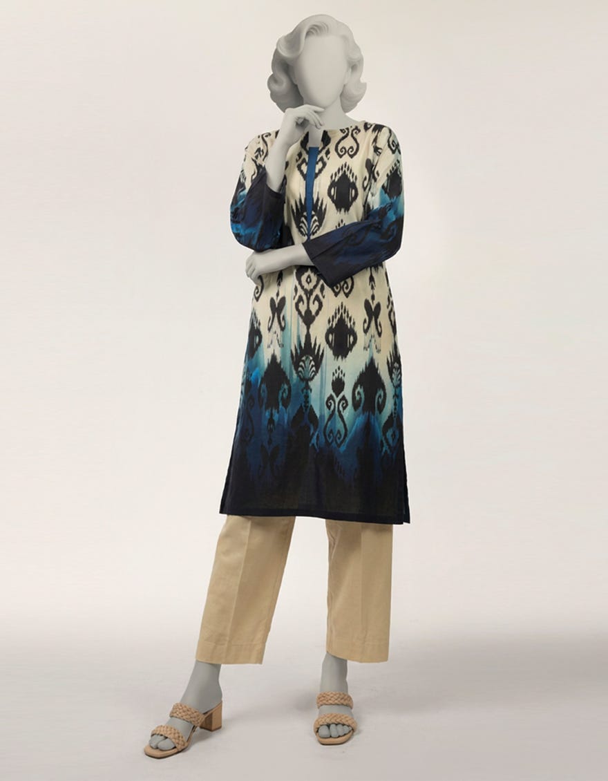 MULTICOLOR LAWN DIGITAL PRINTED KURTA