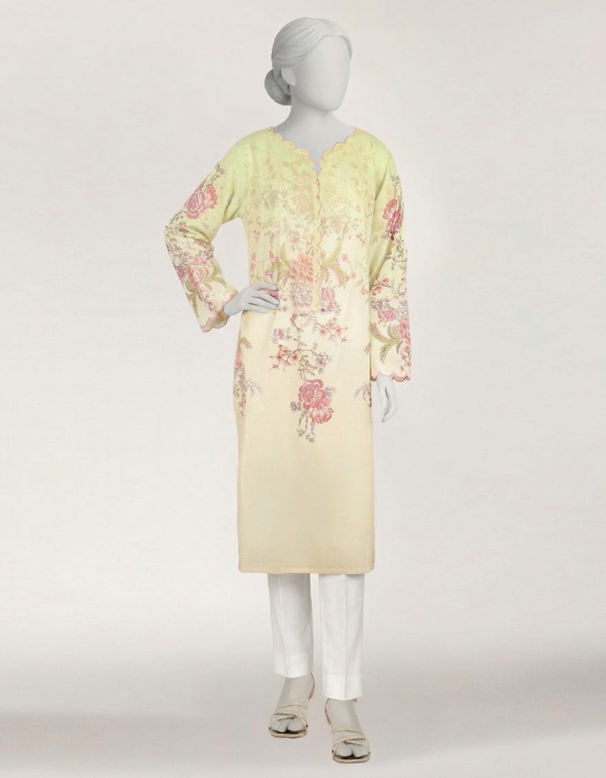 GREEN LAWN DIGITAL PRINTED KURTA