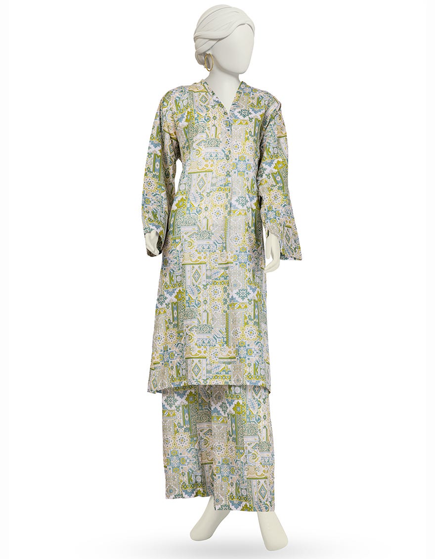 MULTICOLOR LAWN PRINTED KURTA