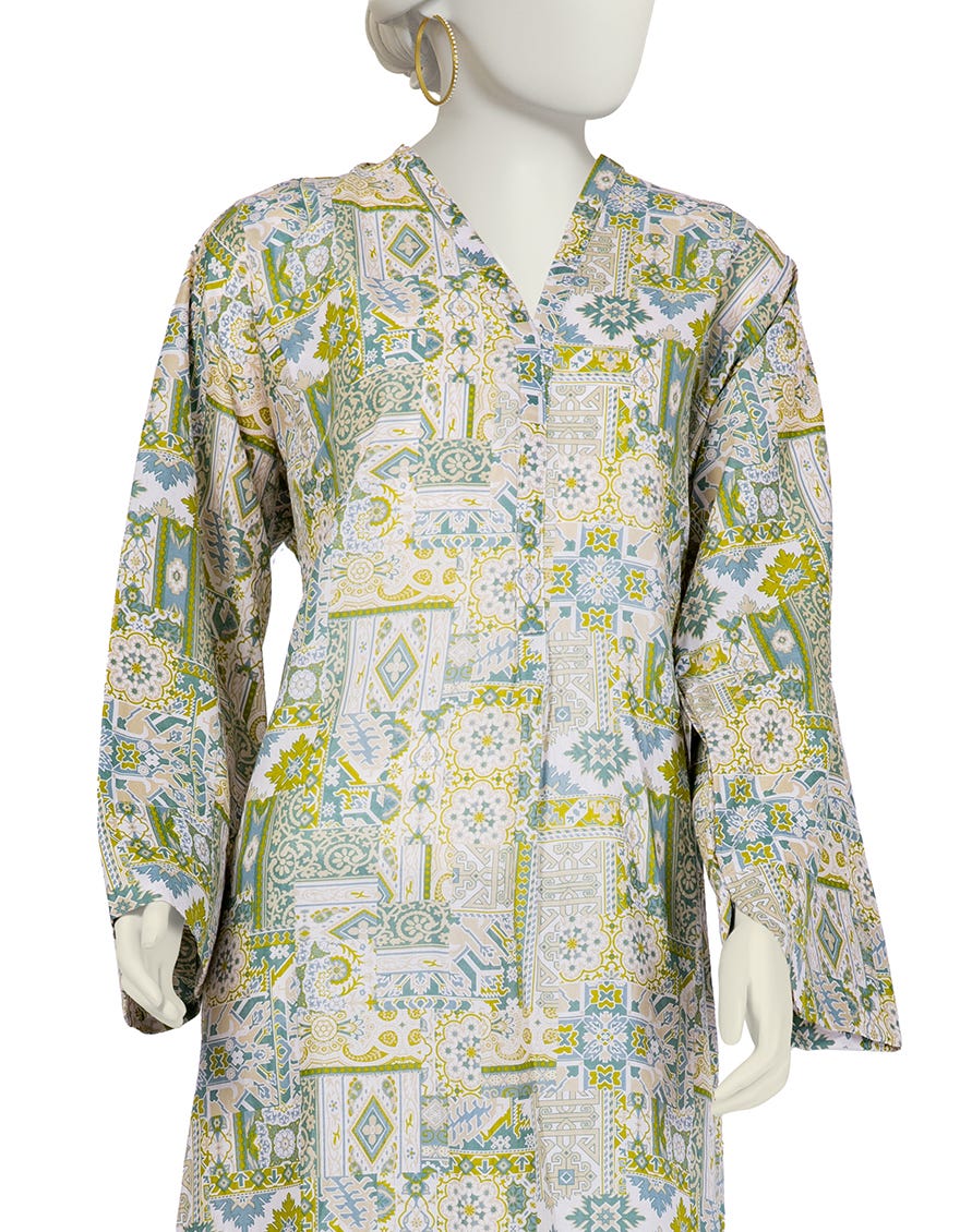 MULTICOLOR LAWN PRINTED KURTA