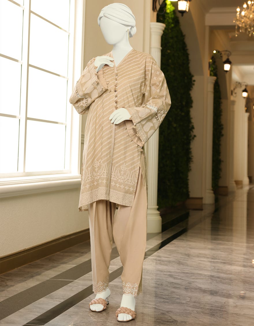 Beige Lawn Unstitched 2 Piece Dress | Jlawn-S-Jst-23-1619 Ahou