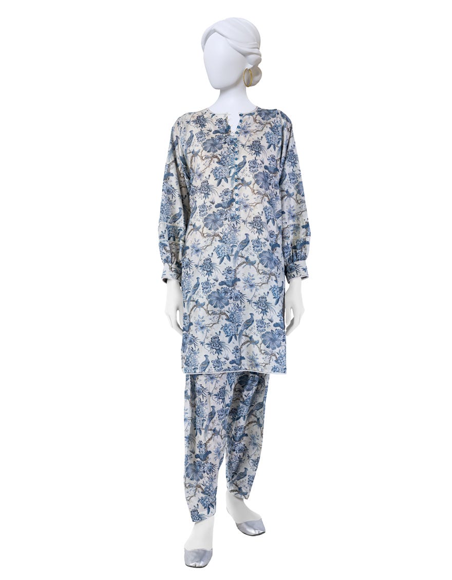 Blue Lawn Unstitched 2 Piece Dress | Jlawn-S-Jst-23-1633