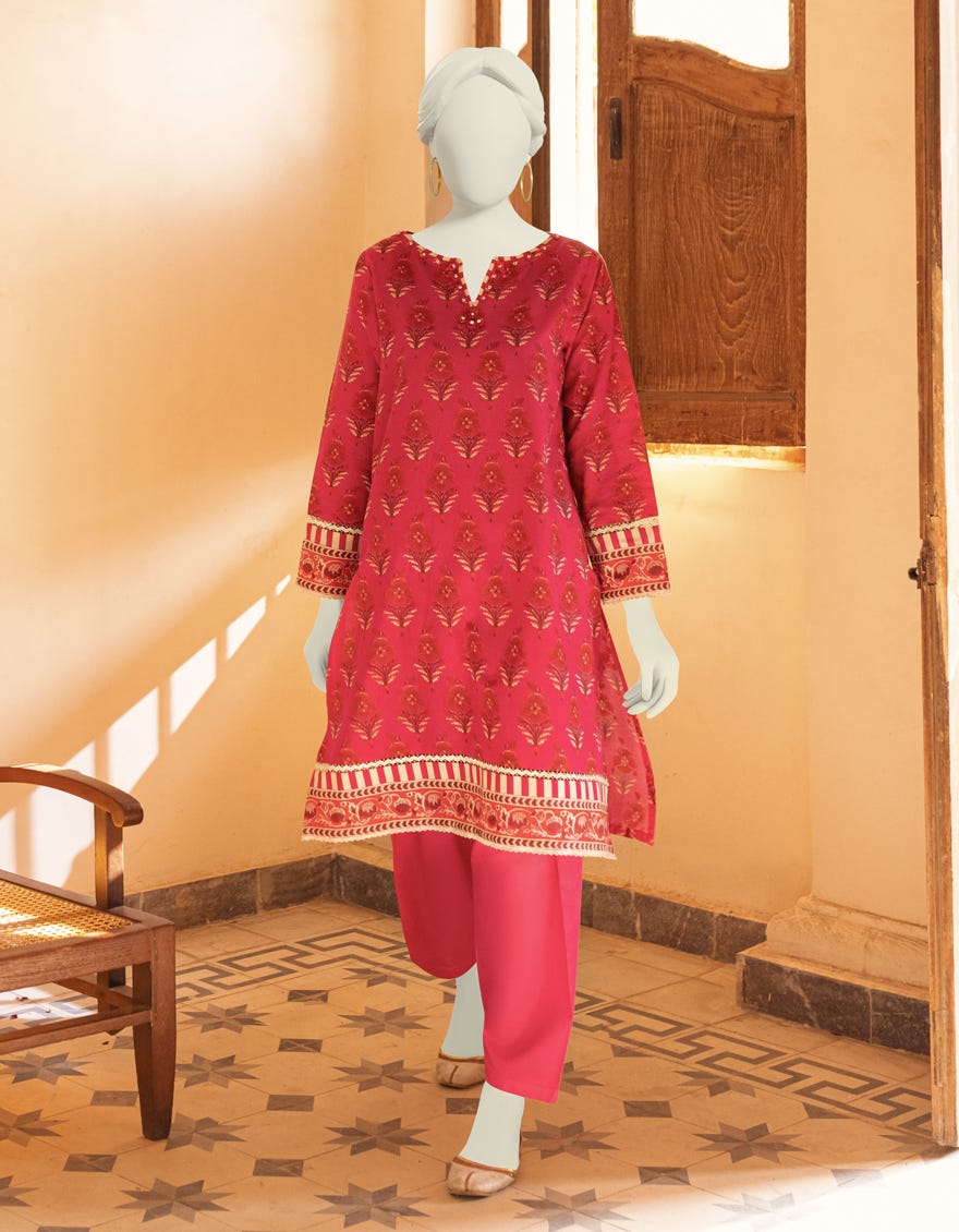 Pink Lawn Unstitched 2 Piece Dress | Jlawn-S-Jst-23-1638