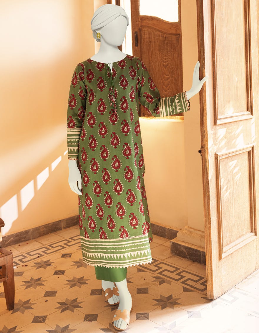 Green Lawn Unstitched 2 Piece Dress | Jlawn-S-Jst-23-1639