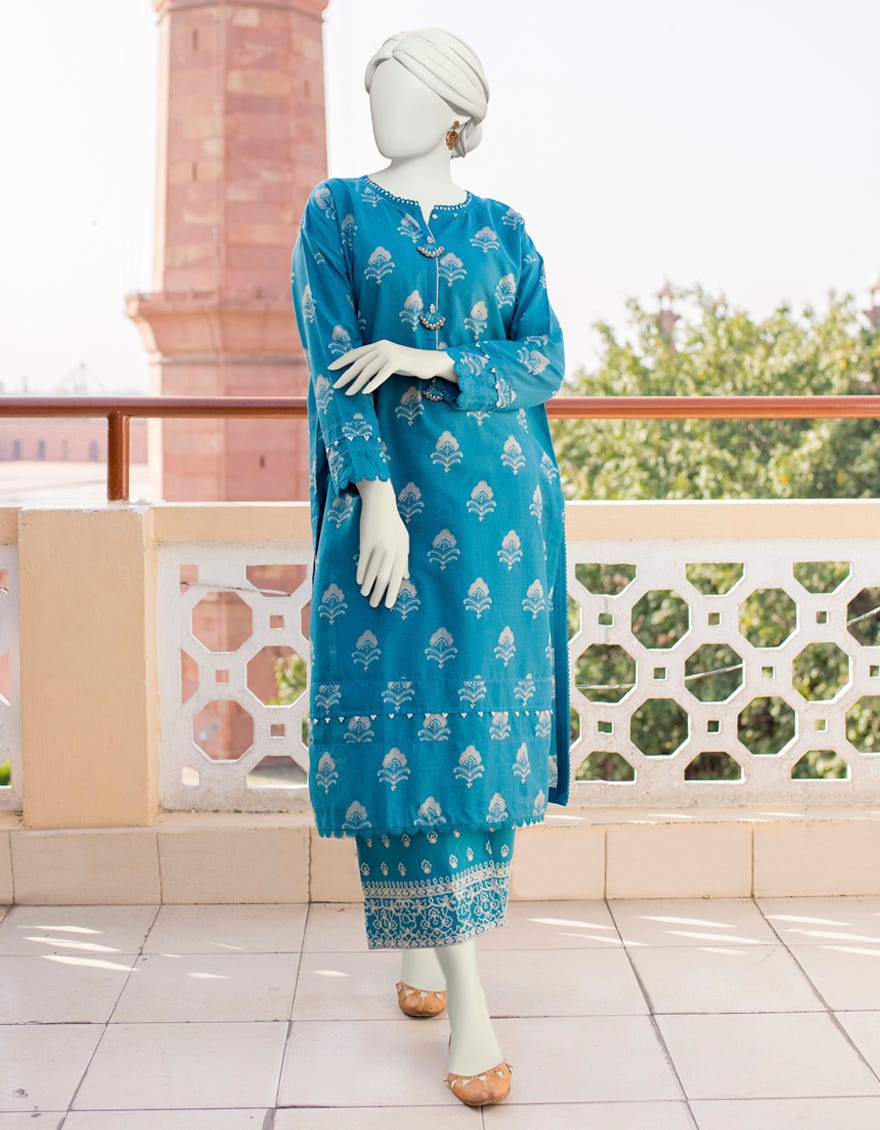 Teal Green Lawn Unstitched 2C | Jlawn-S-Jst-23-1682