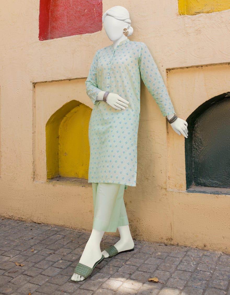 Sea Green Lawn Unstitched 2 Piece Dress | Jlawn-S-Jst-23-1696