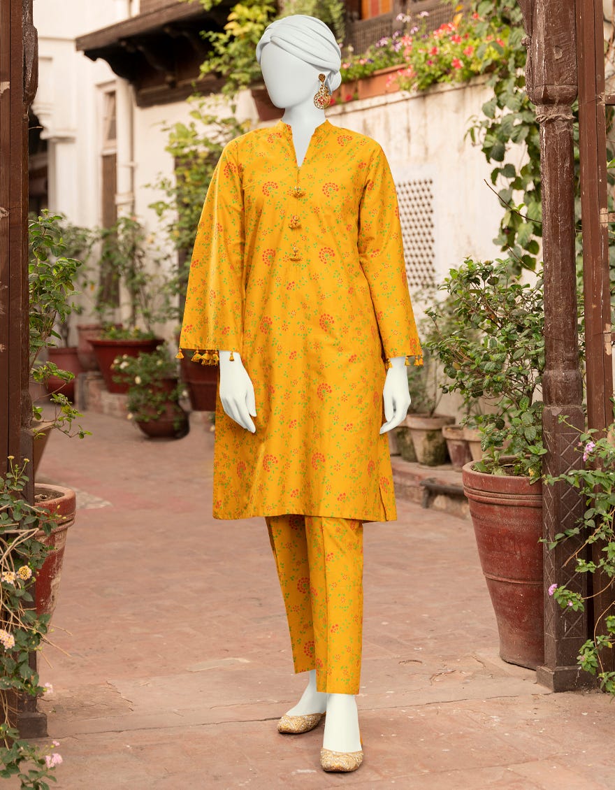 Yellow Lawn Unstitched 2 Piece Dress | Jlawn-S-Jst-23-1699
