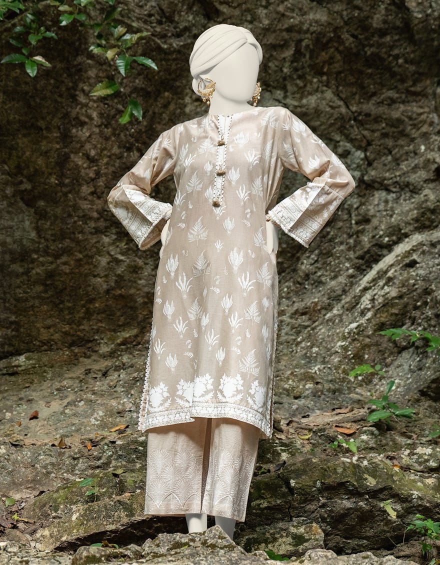 Beige Lawn Unstitched 2 Piece Dress | Jlawn-S-Jst-24-1614