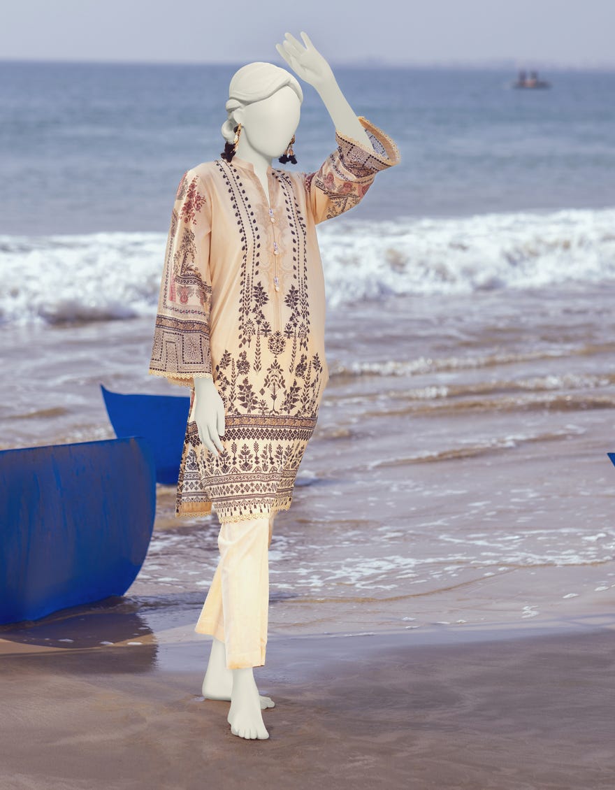 Beige Lawn Unstitched 2 Piece Dress | Jlawn-S-Jst-24-1618