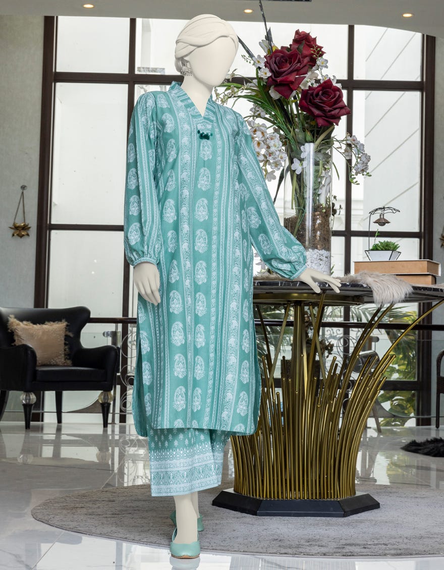 Green Lawn Unstitched 2 Piece Dress | Jlawn-S-Jst-24-1636 Gulbahar-01