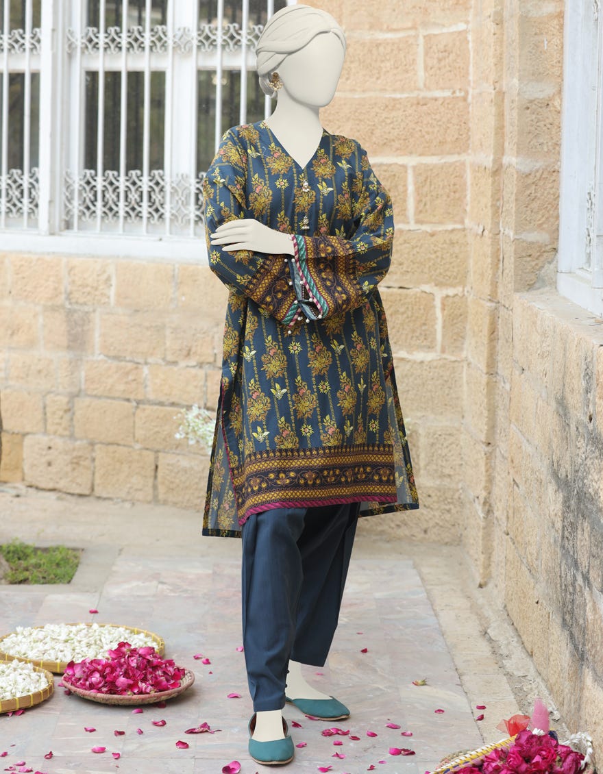 Multicolor Lawn Stitched 2 Piece | Jlawn-S-Jst-24-1640