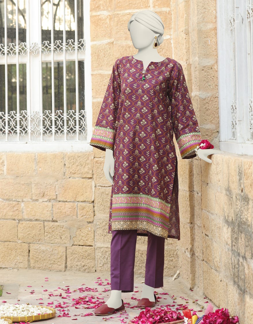 Magenta Lawn Stitched 2 Piece | Jlawn-S-Jst-24-1642