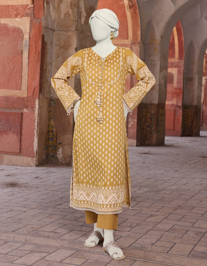 Yellow Lawn Unstitched 2 Piece Dress | Jlawn-S-Jst-24-1666