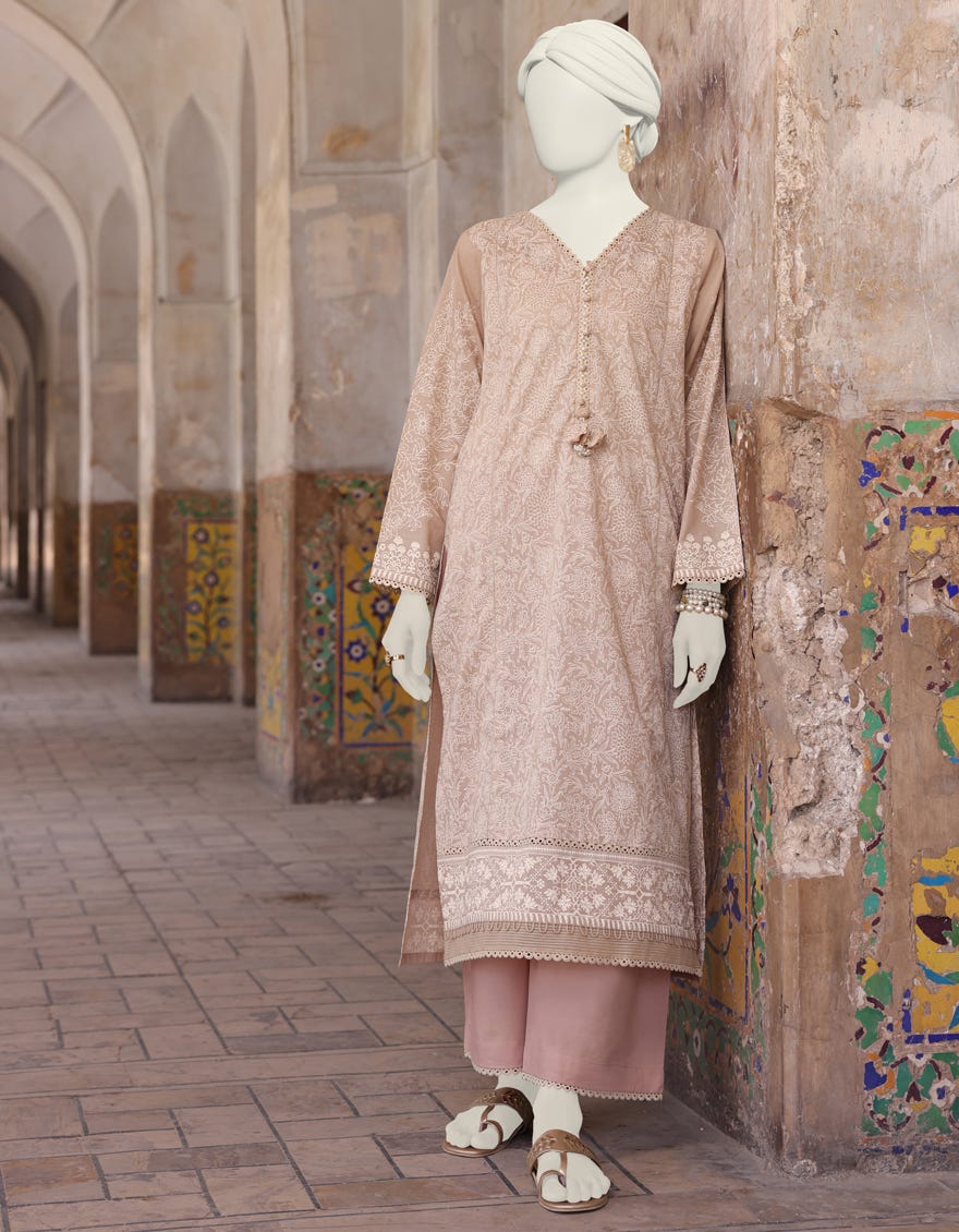 Beige Lawn Unstitched 2 Piece Dress | Jlawn-S-Jst-24-1672