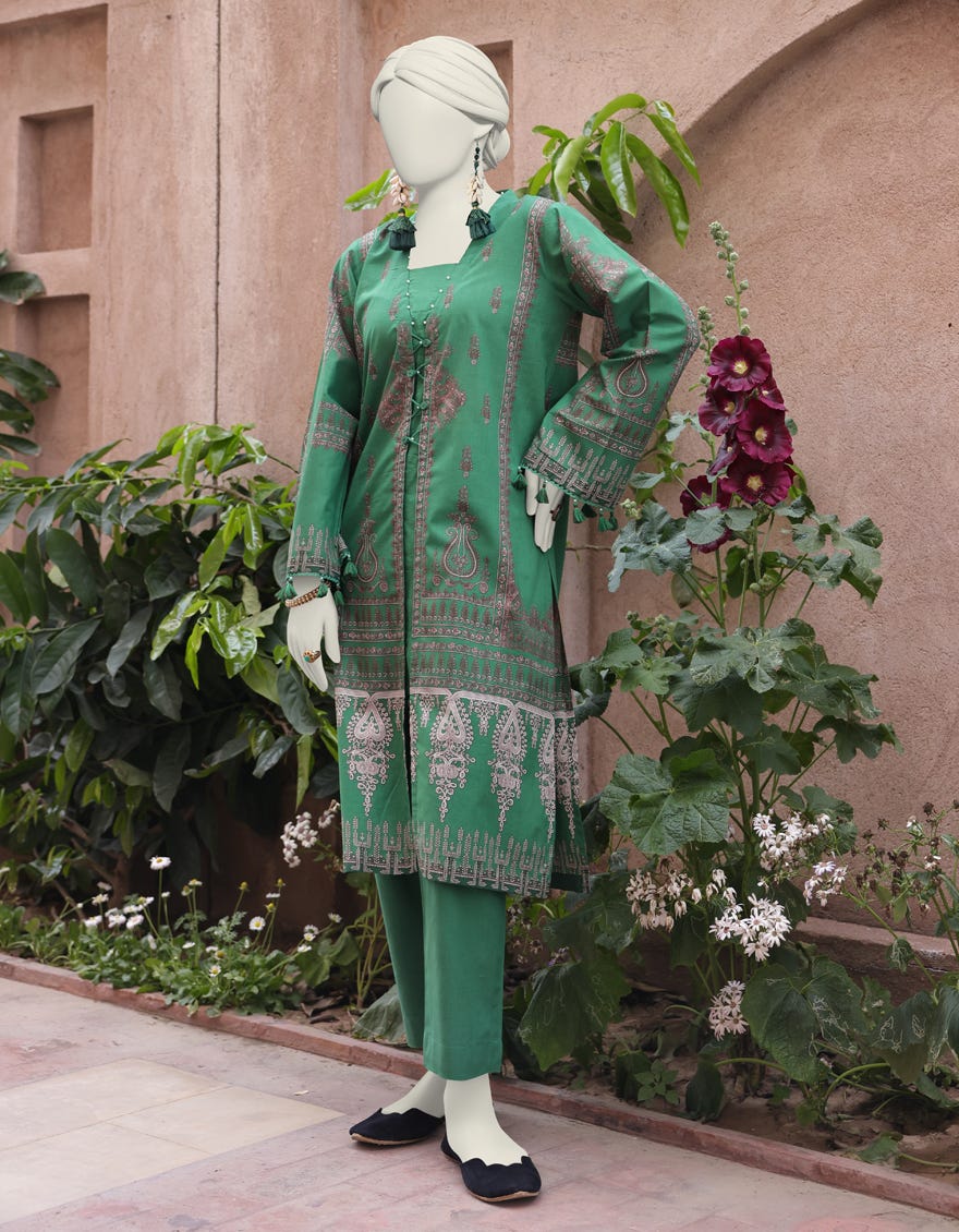 Green Lawn Unstitched 2 Piece Dress | Jlawn-S-Jst-24-1675
