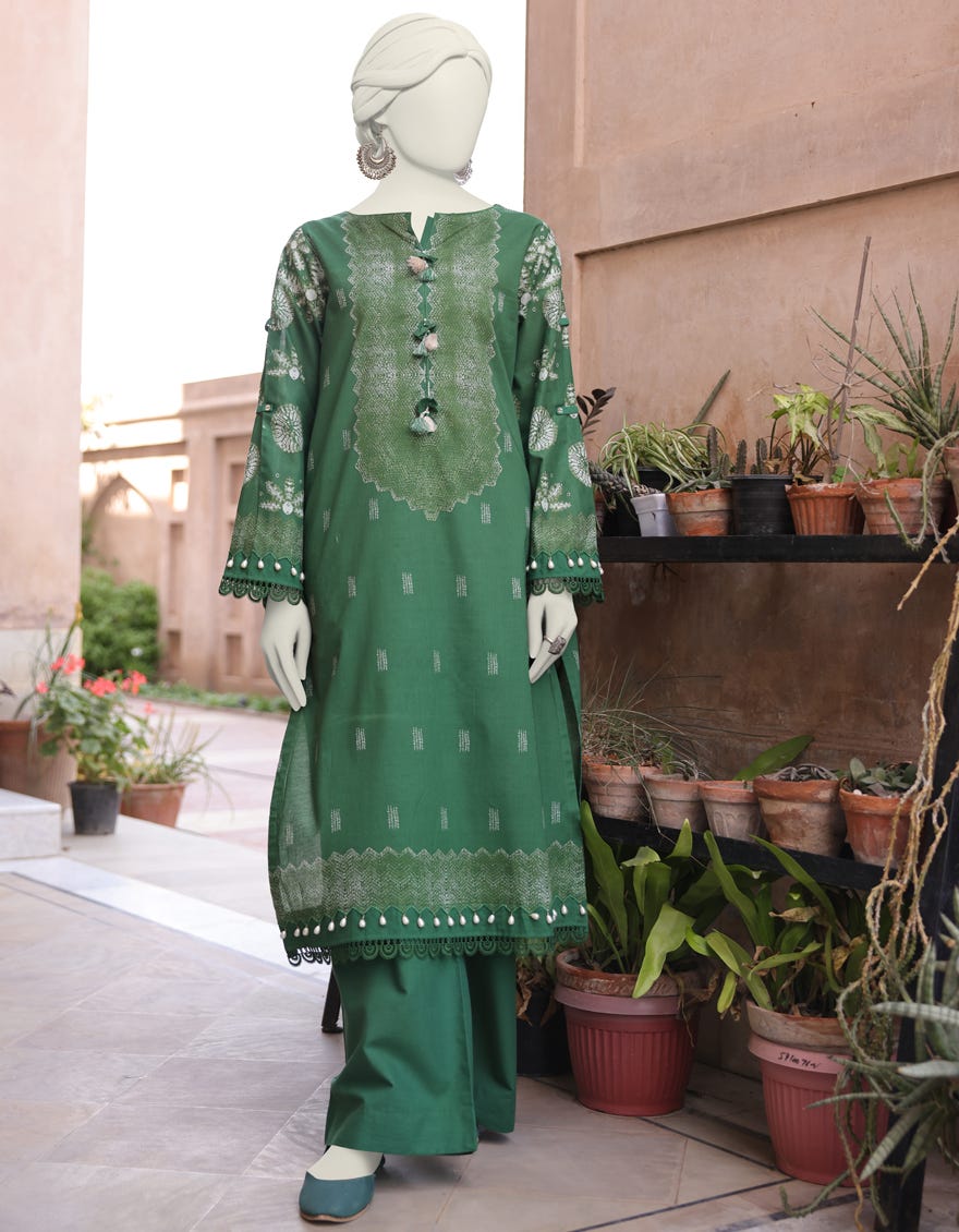 Green Lawn Unstitched 2 Piece Dress | Jlawn-S-Jst-24-1680