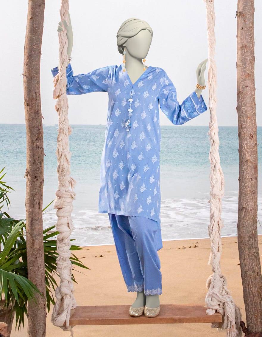 MULTICOLOR LAWN PASTE PRINTED UNSTITCHED 2PC | JLAWN-S-JST-25-2046