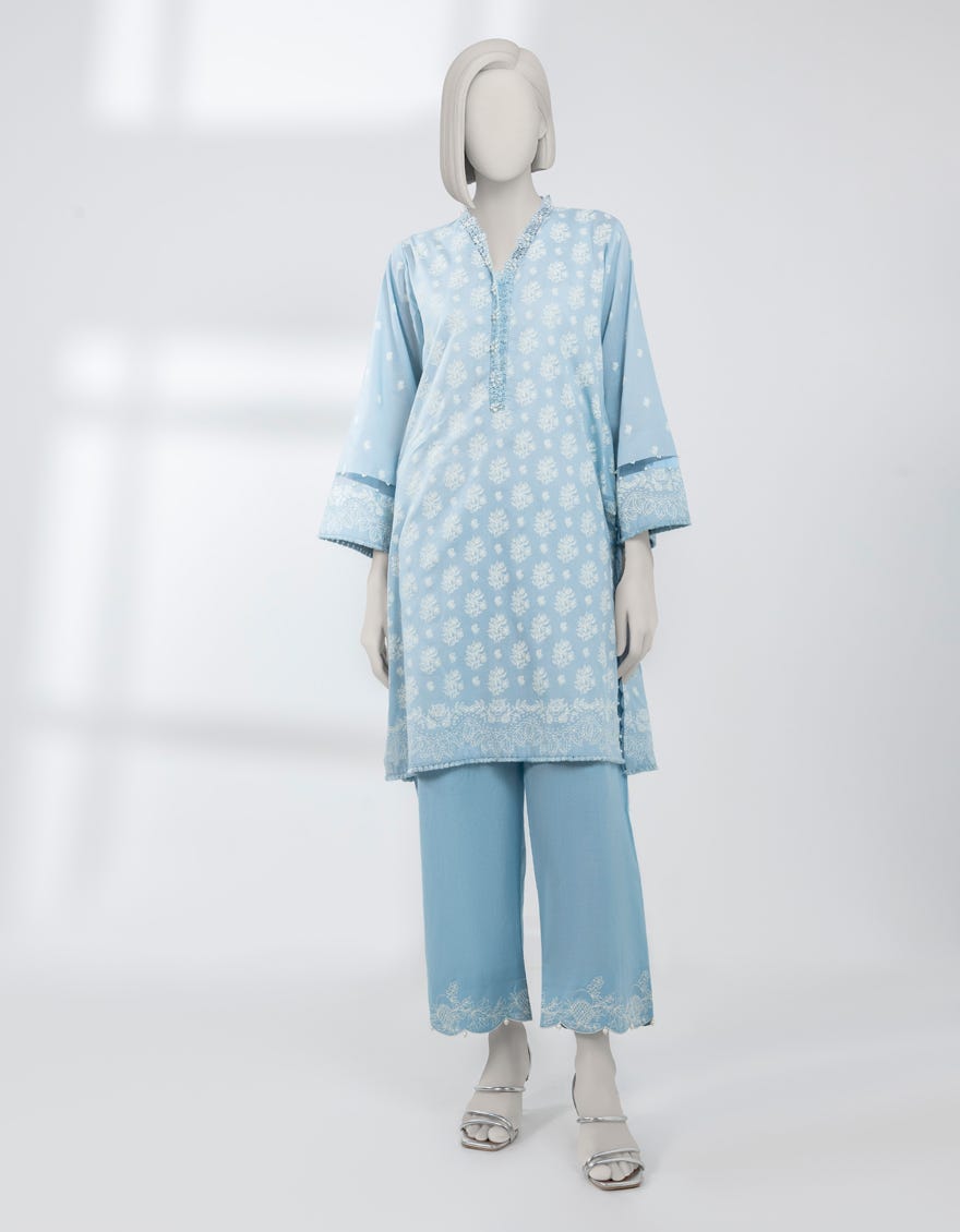 BLUE LAWN EMBROIDERED UNSTITCHED 2PC