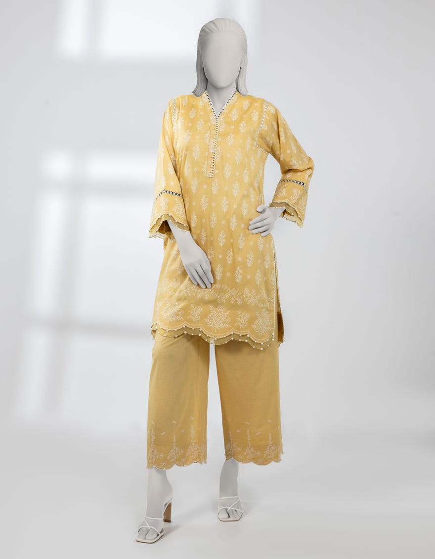 MUSTARD LAWN EMBROIDERED UNSTITCHED 2PC