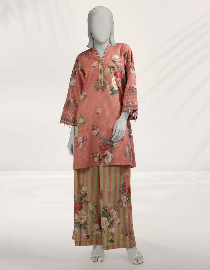 MULTICOLOR DIGITAL PRINTED CAMBRIC UNSTITCHED 2PC