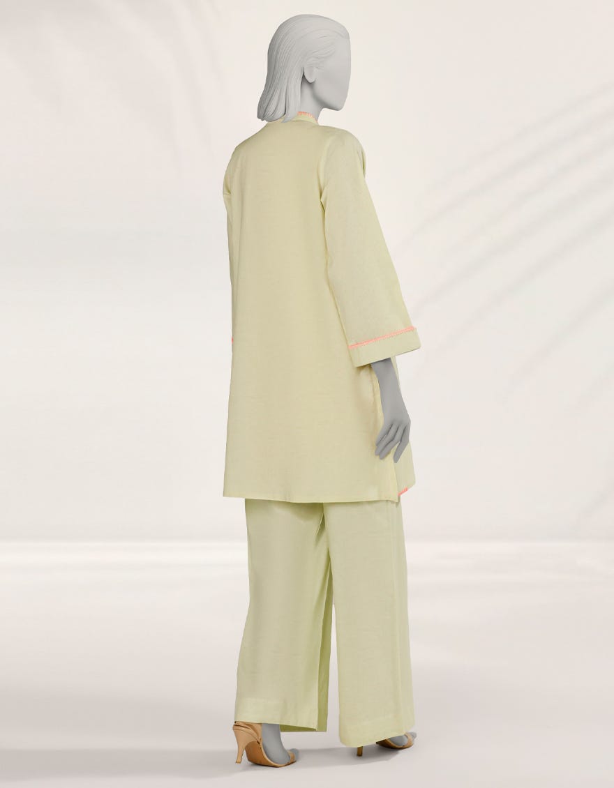 GREEN COTTON TEXTURED CO-ORD SET