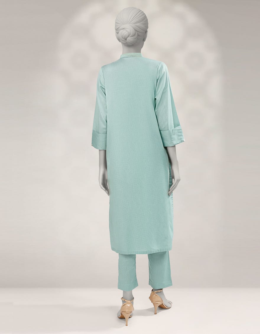 GREEN TEXTURED CO-ORD SET