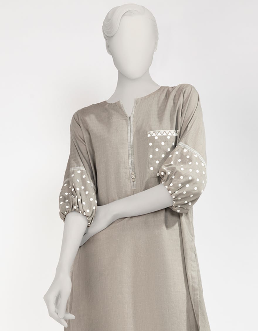 GREY DOBBY DYED CO-ORD SET