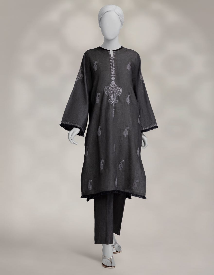 BLACK DENIM DYED CO-ORD SET