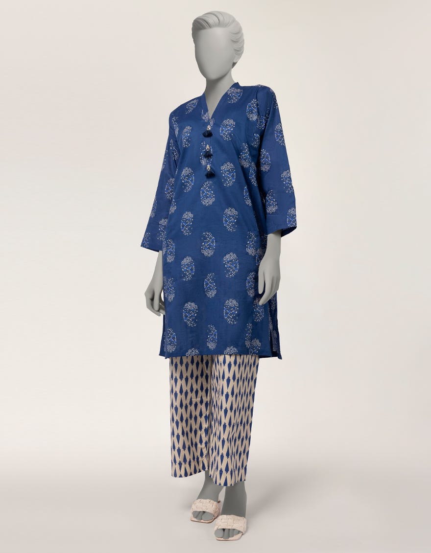 BLUE LAWN PRINTED CO-ORD SET
