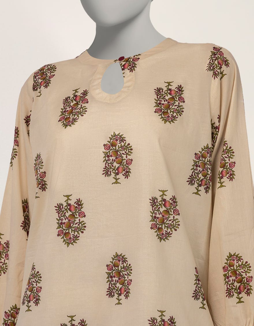 OFF WHITE LAWN PRINTED CO-ORD SET