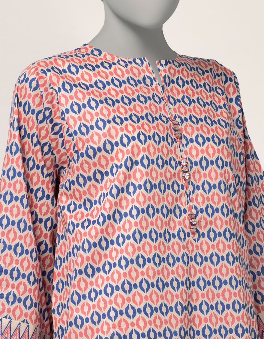MULTICOLOR LAWN PRINTED CO-ORD SET