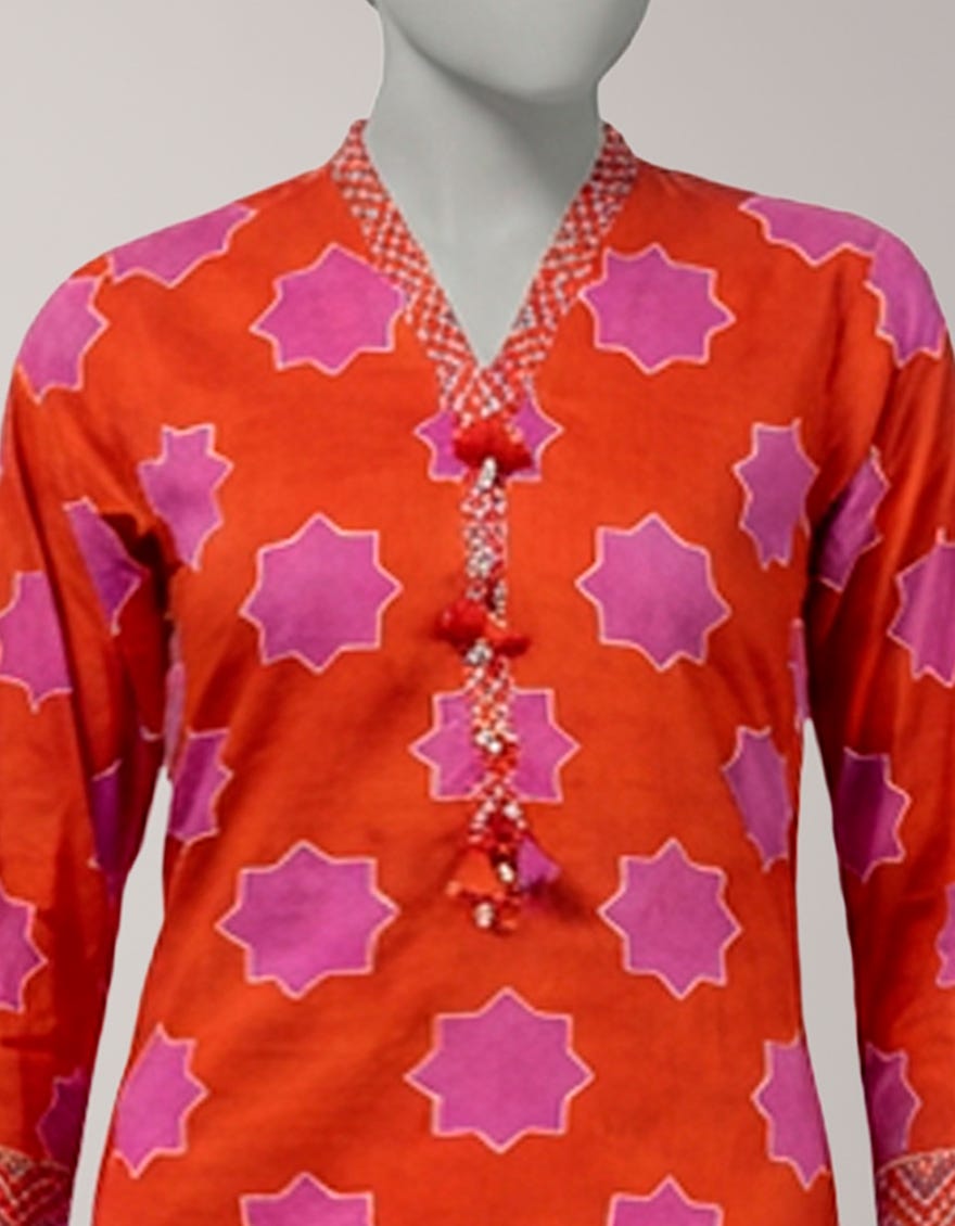 MULTICOLOR LAWN PRINTED UNSTITCHED 2PC