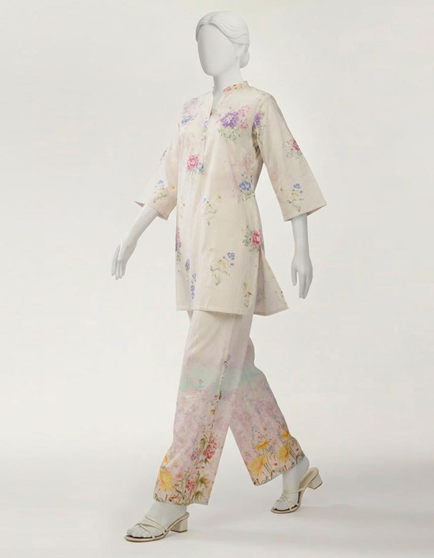 PINK SEERSUCKER DIGITAL PRINTED CO-ORD SET