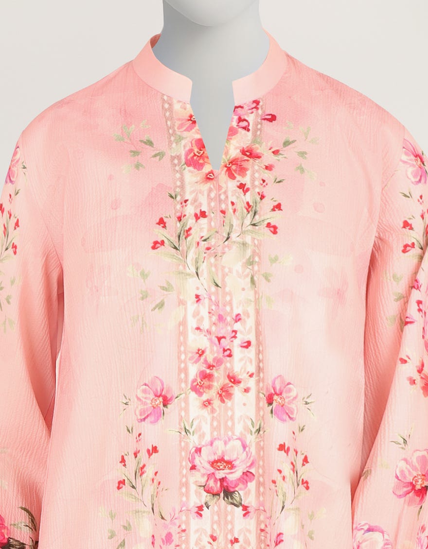 PINK SEERSUCKER DIGITAL PRINTED CO-ORD SET