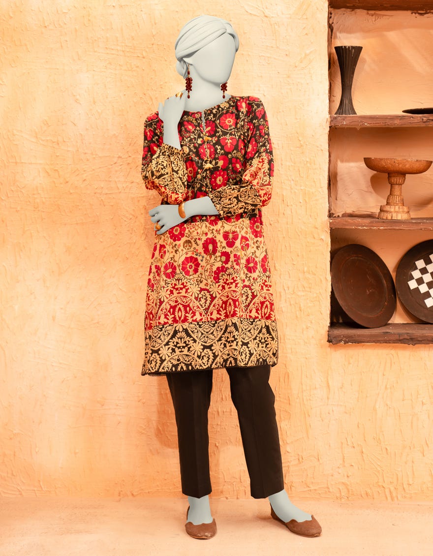 MULTICOLOR LAWN DIGITAL PRINTED UNSTITCHED 1PC