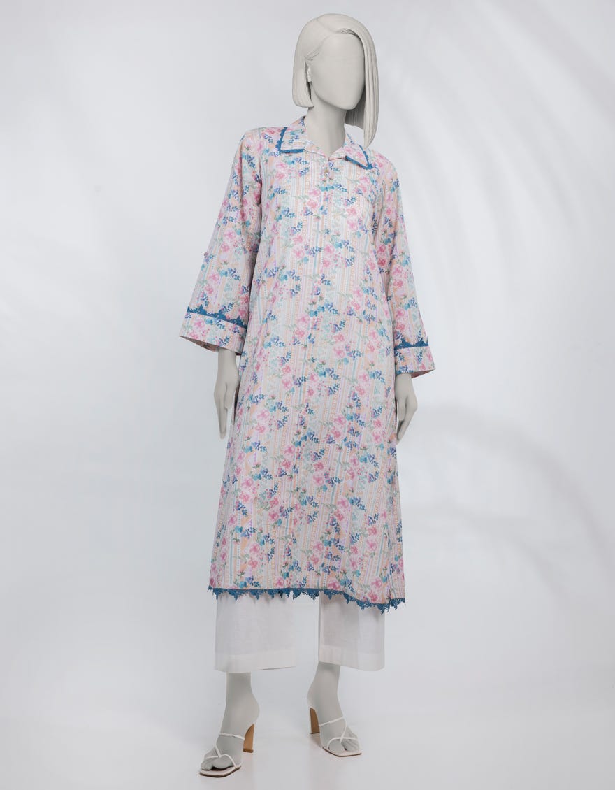 WHITE LAWN DIGITAL PRINTED UNSTITCHED 1PC