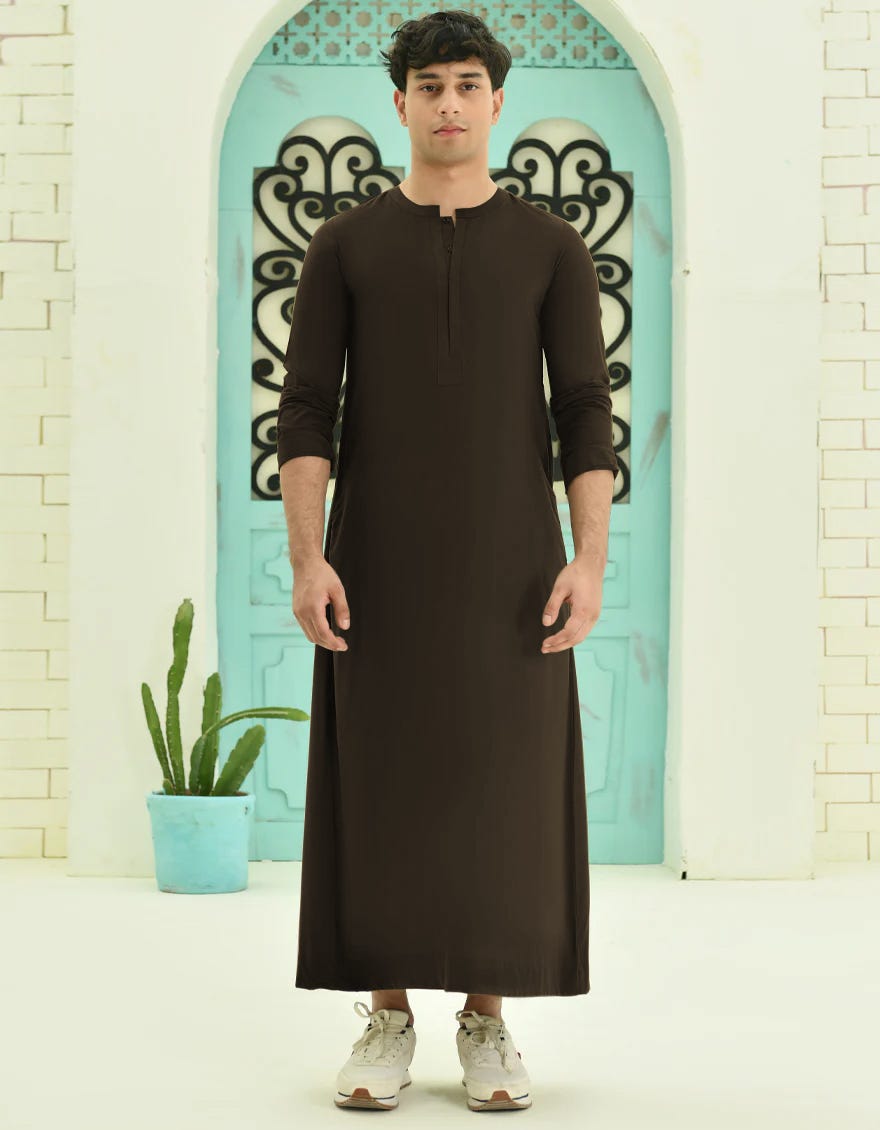 BROWN PLAIN JUBBA