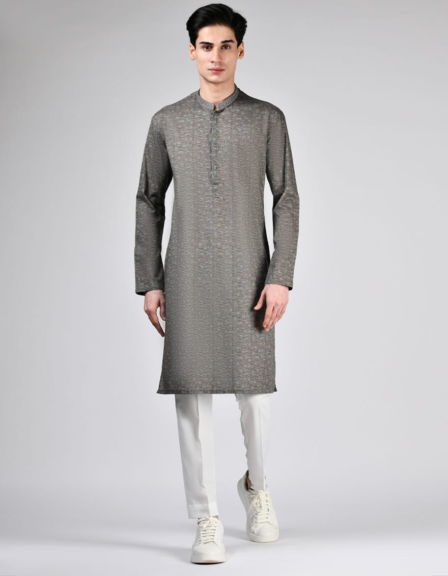 BROWN COTTON KURTA | JTK-A-46565