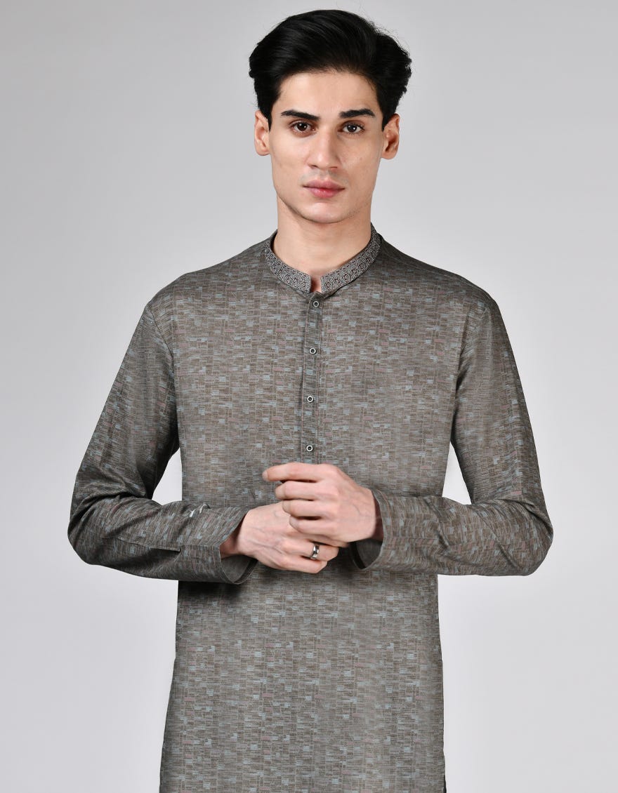 BROWN COTTON KURTA | JTK-A-46565