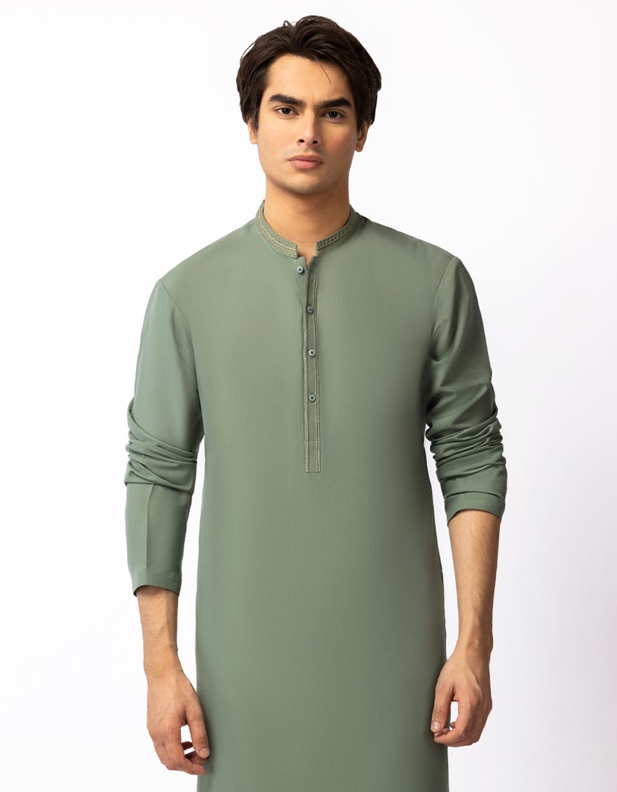 JADE GREEN SEMI-FORMAL KURTA