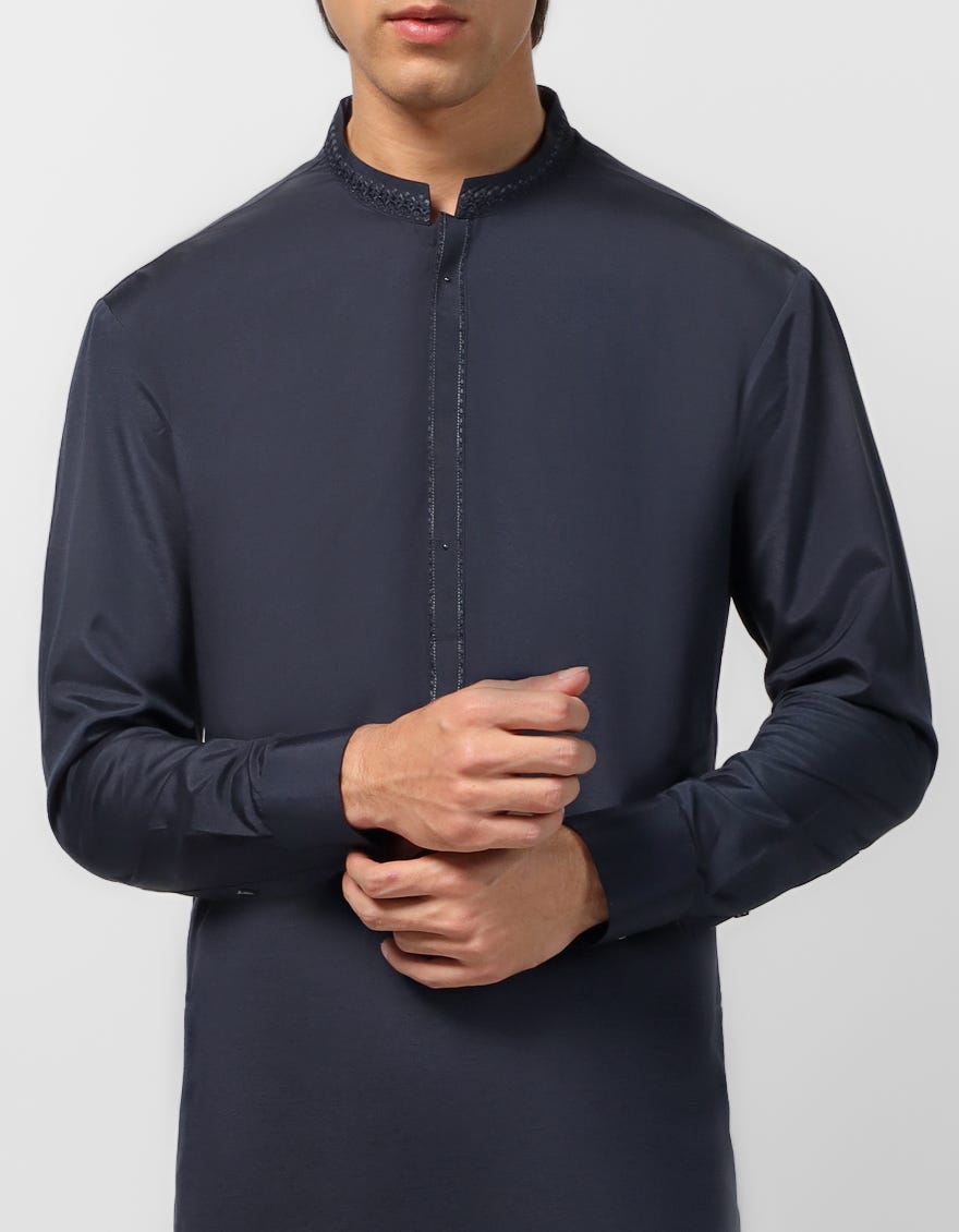 CHARCOAL FORMAL KURTA TROUSERS