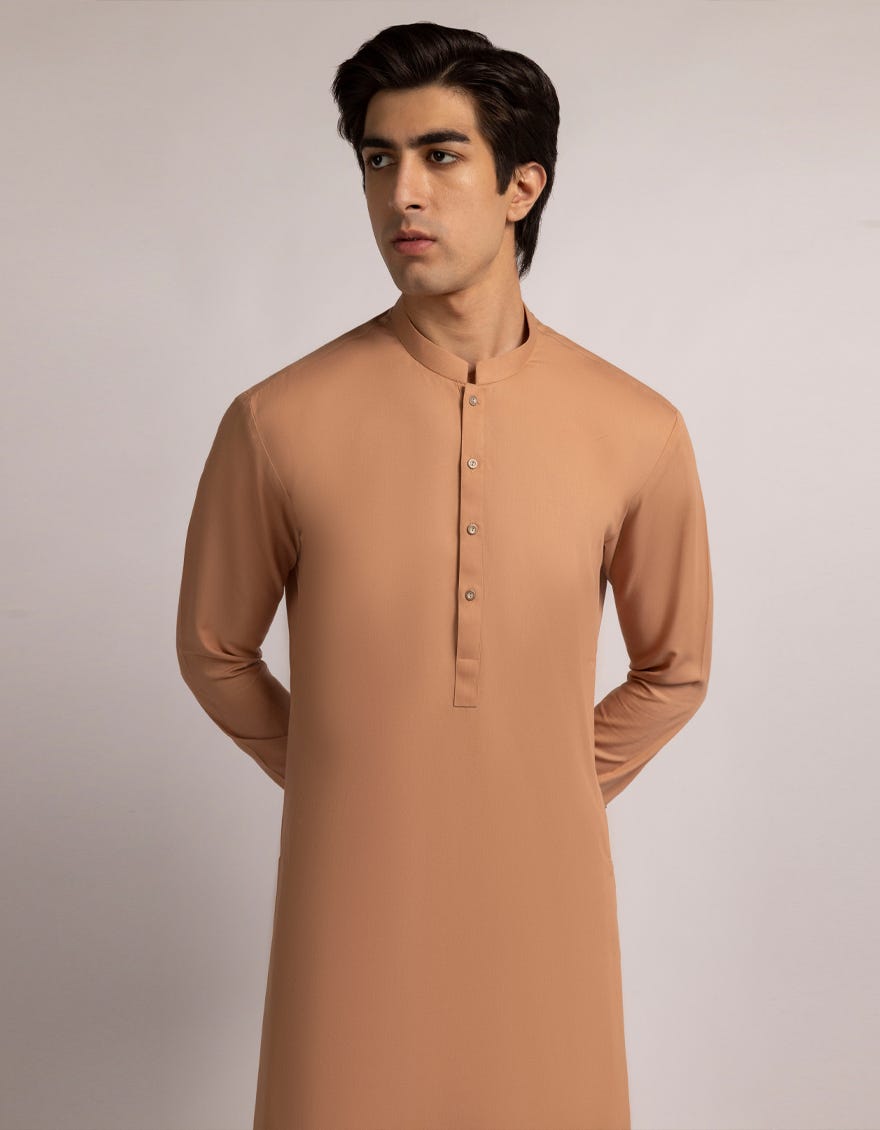 PEACH CASUAL KURTA TROUSERS