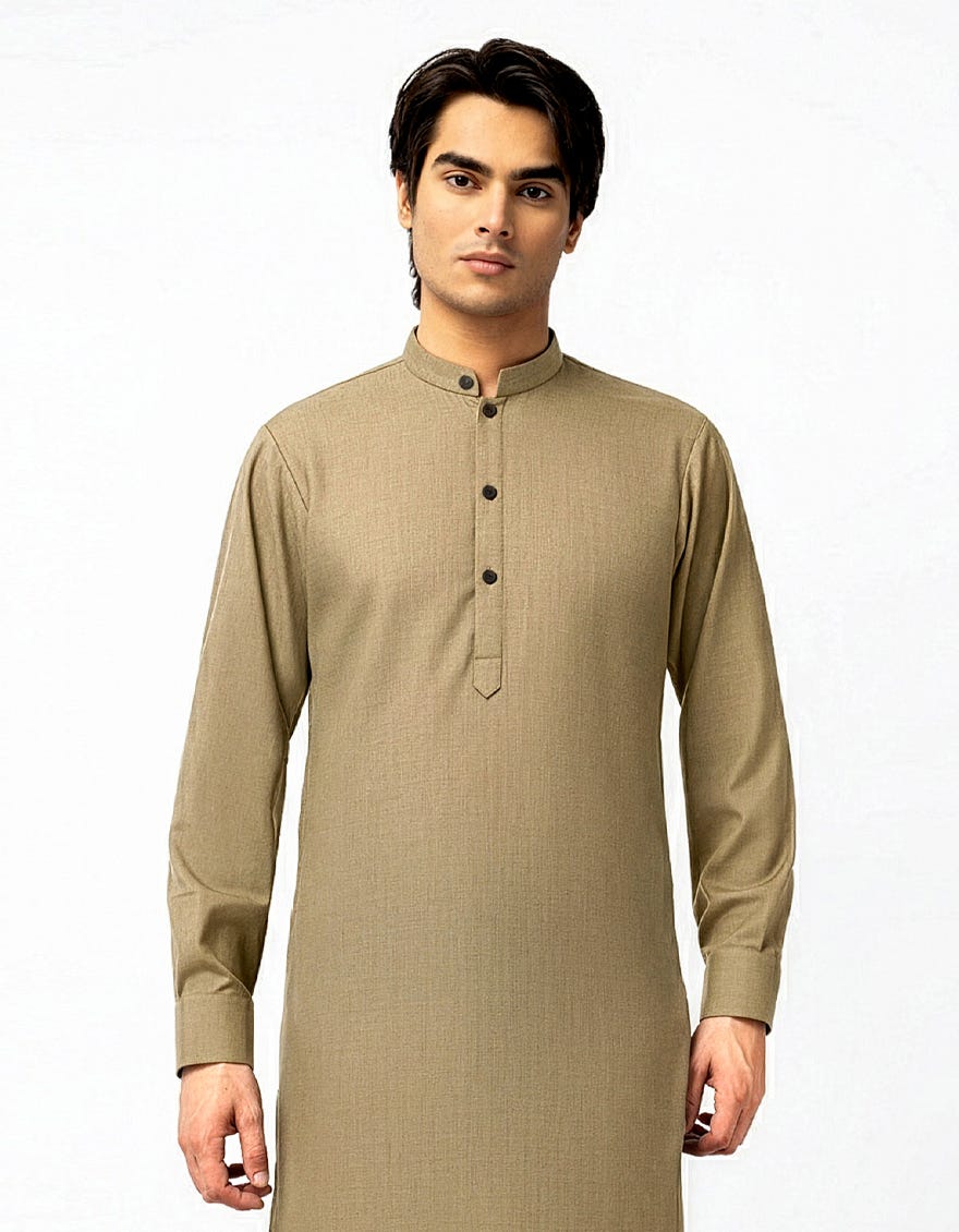 LIGHT BEIGE CASUAL KAMEEZ SHALWAR
