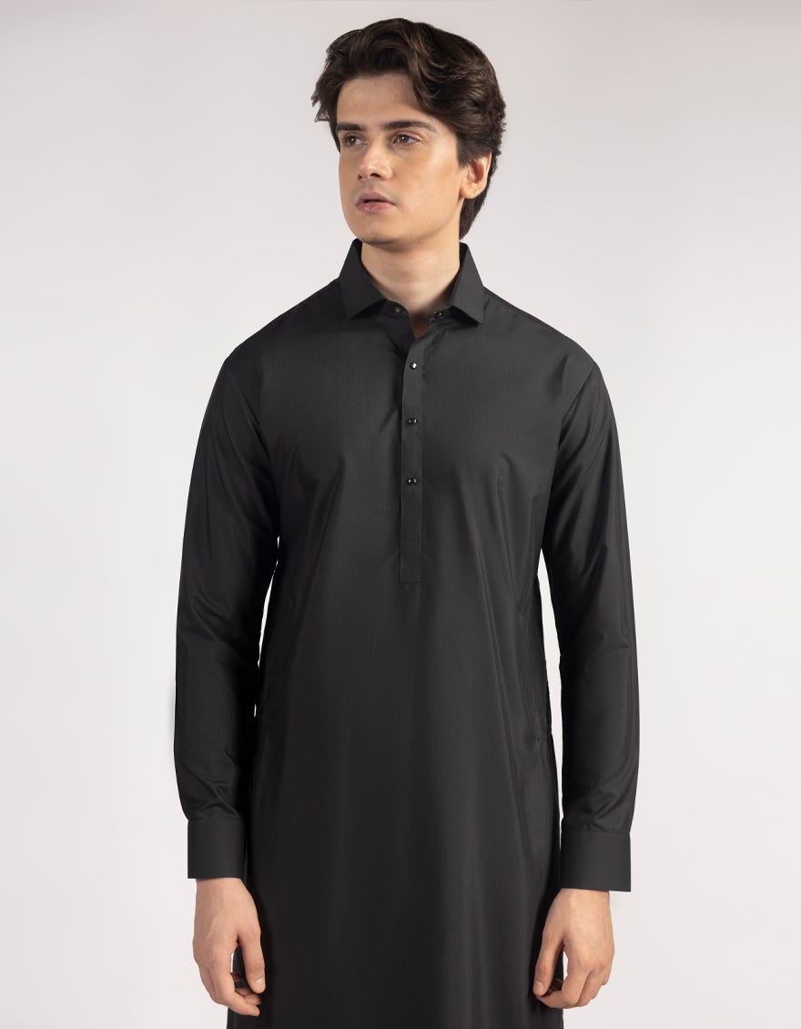 BLACK BLENDED KAMEEZ SHALWAR